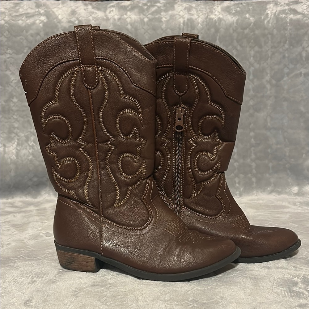 Girls Western, Leather Cowgirl Boots